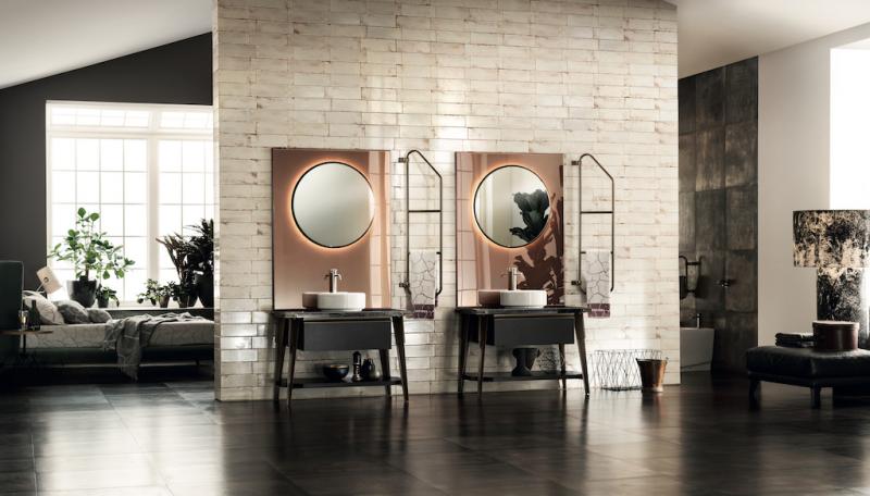 Scavolini Diesel OpenWork Double Vanity with mirrors