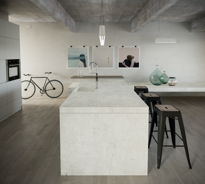 Cosentino Dekton Industrial Collection Lunar Loft Space