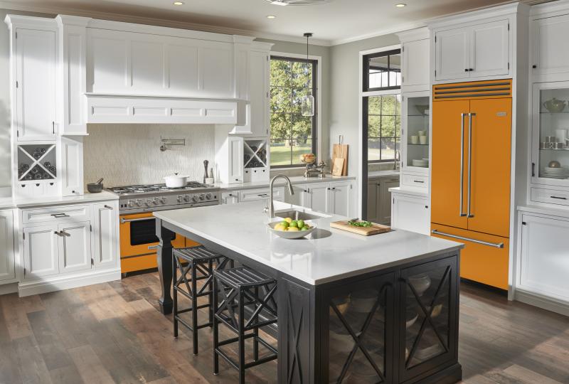 BlueStar Collaboration with Eric Cohler Savor the Seasons French Door Appliances Persimmon