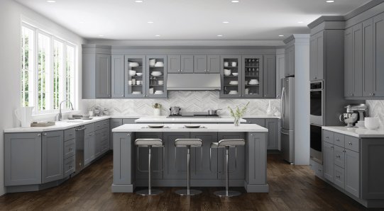 5 Walcraft Cabinetry Gray Ready to Assemble inexpensive kitchen cabinets