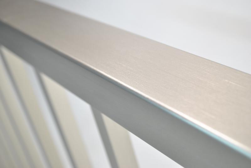 ALX contemporary aluminum railing in brushed titanium