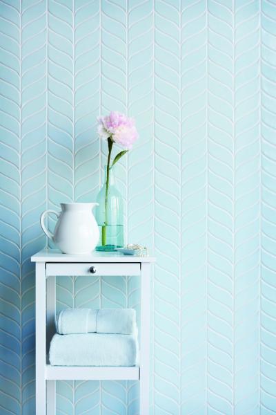 Walker Zanger 6th Avenue tiles in Ice Blue