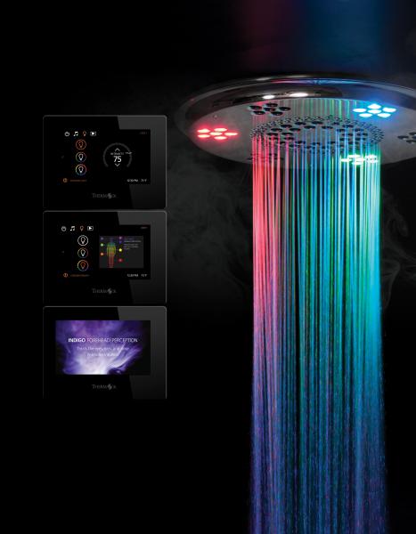 ThermaSol serenity light sound rain shower head