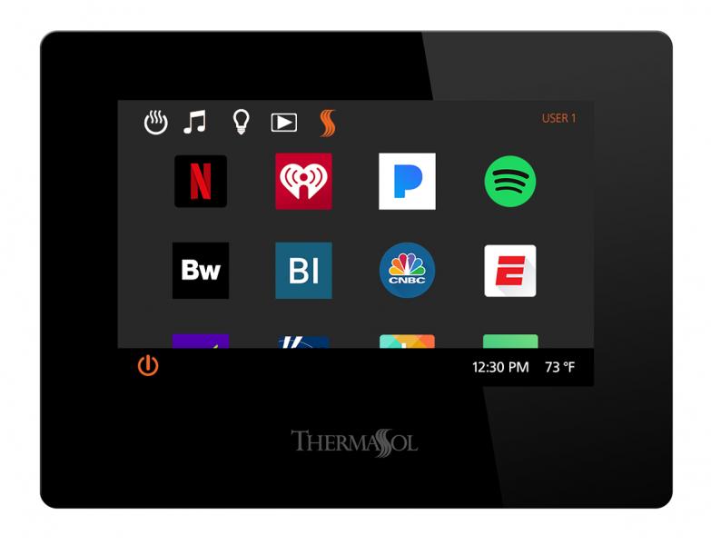 ThermaTouch Plus screen with apps