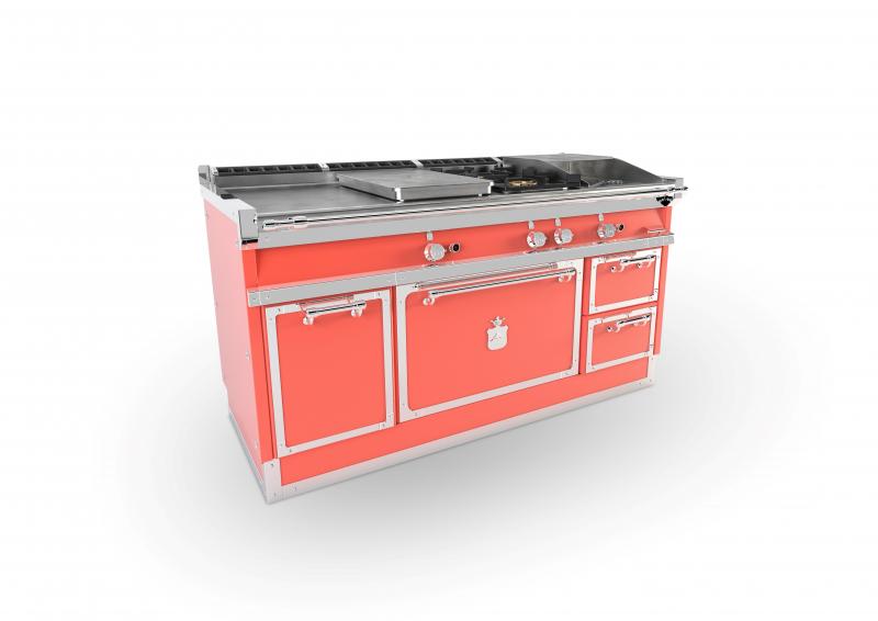 Officine Gullo professional cooking suite in coral